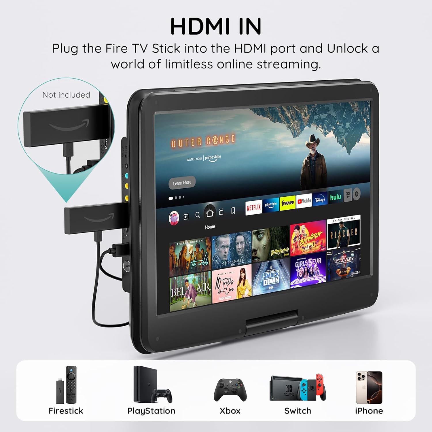 Portable TV DVD Player Combo BOIFUN