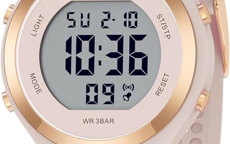 GOLDEN HOUR Waterproof Sport Women’s Digital Chronograph Silicone Strap Watch Review