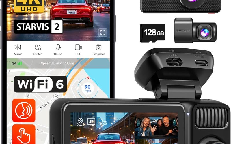 REDTIGER F17 Elite 4K 3 Channel Dash Cam